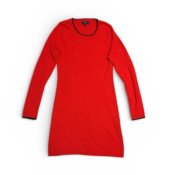 007 RAG & BONE Women's Liliana Long Sleeve Cashmere Sunburst Dress, Large - Picture 3 of 14